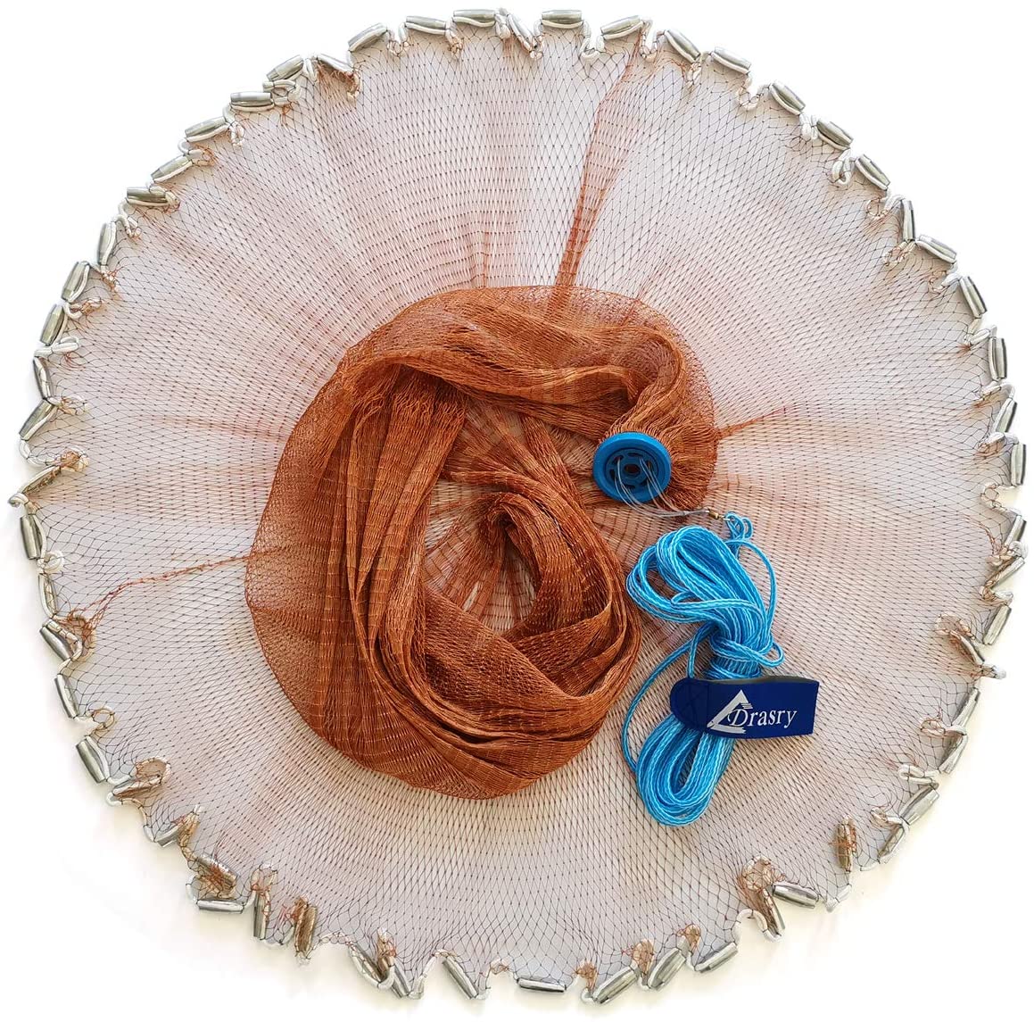 Drasry Saltwater American Fishing Cast Net 3/8inch Mesh Size