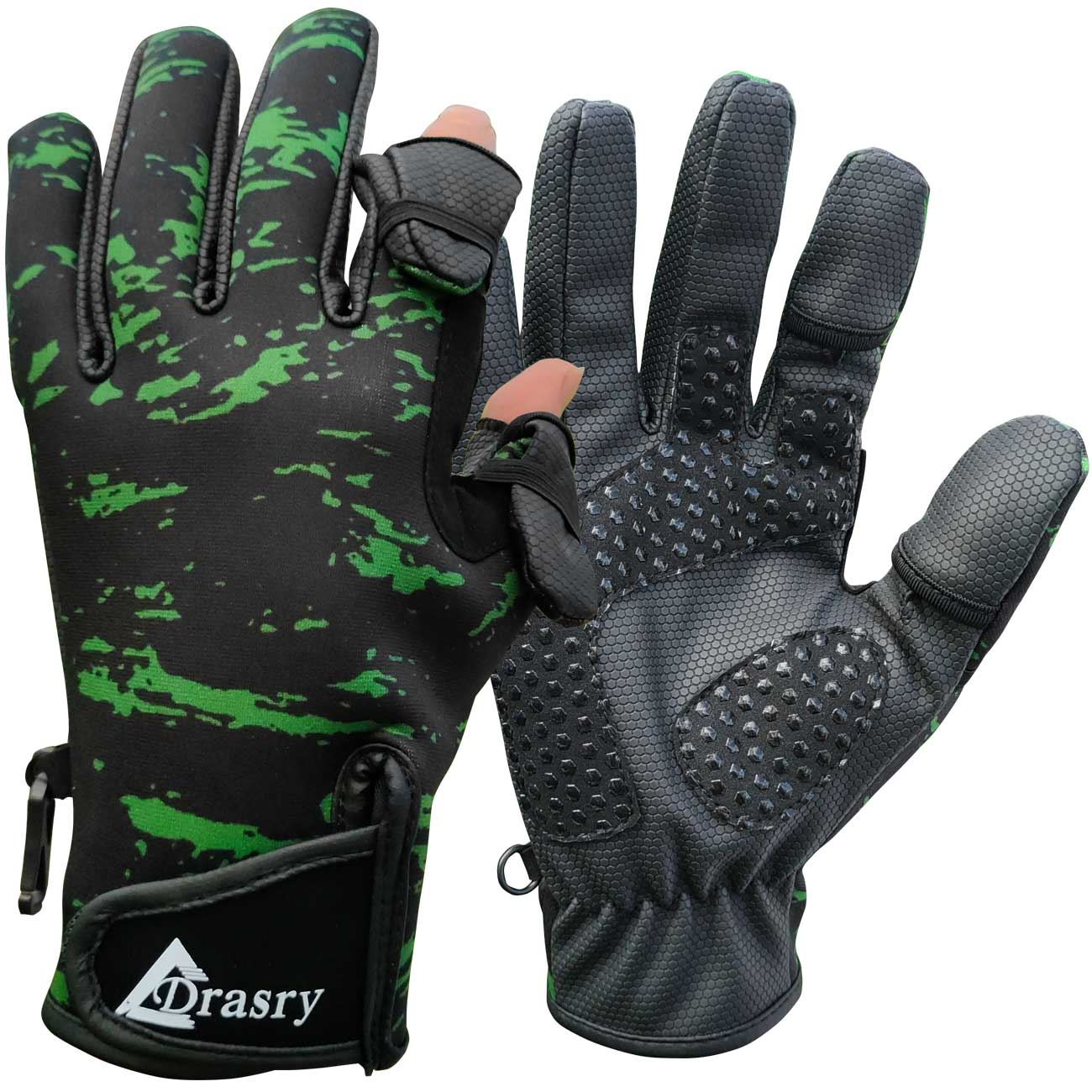 Drasry Neoprene Fishing Gloves Touchscreen Non-slip