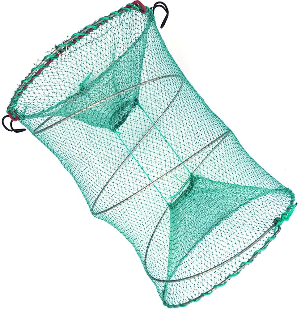 Drasry Fishing Bait Trap Foldable Fish Minnow Crab Crayfish Crawdad Shrimp  Net Trap Cast Net Dip Cage Collapsible Easy Use Hexagon 6 8 12 Hole Fishing  Accessories (Blue-6 Holes), Nets -  Canada