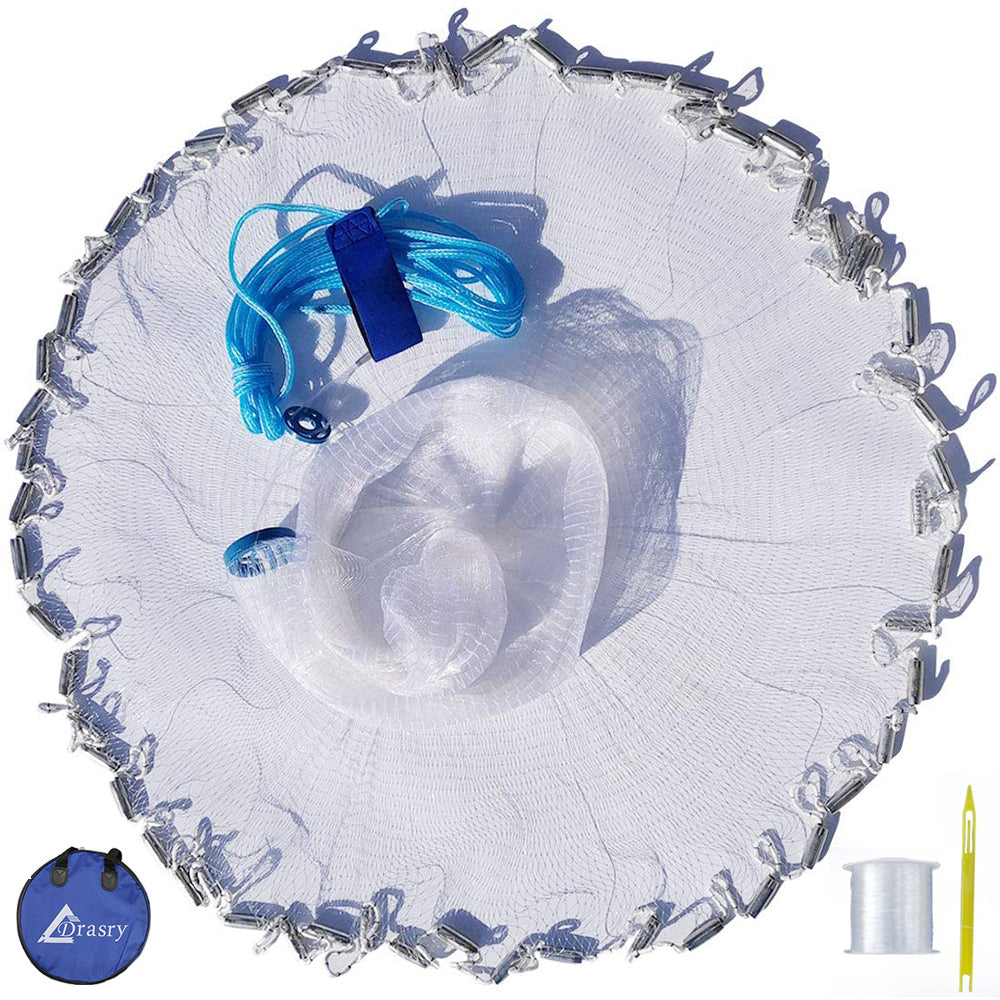 Drasry Saltwater American Fishing Cast Net 3/8inch Mesh Size – DRASRY