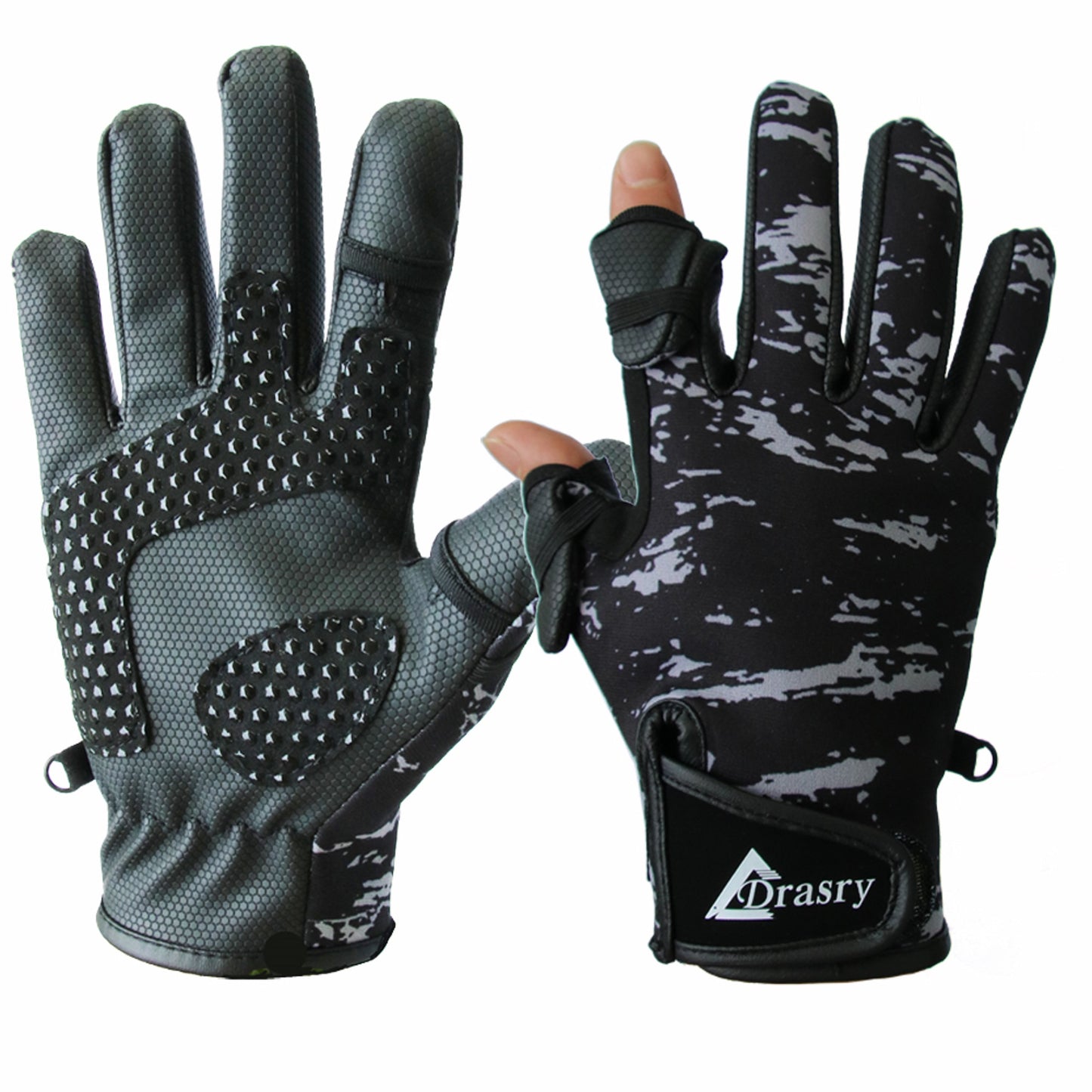 Drasry Neoprene Fishing Gloves Touchscreen Non-slip